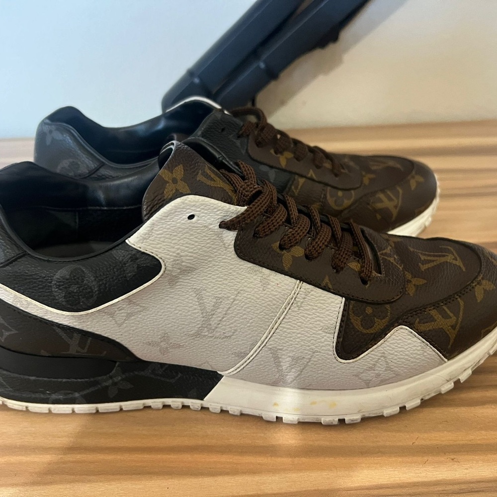 Brown and White Designer Sneakers
